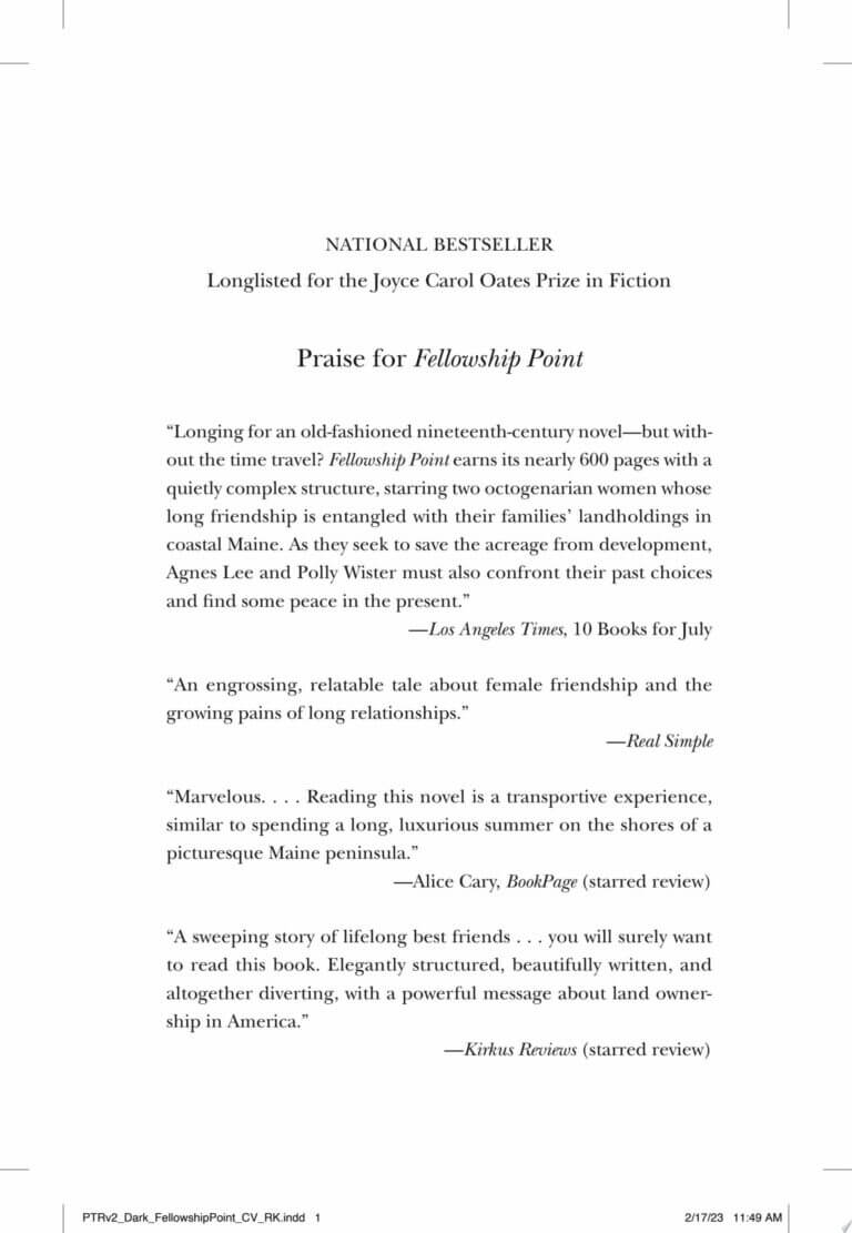 Fellowship Point by Alice Elliot Dark Book Cover