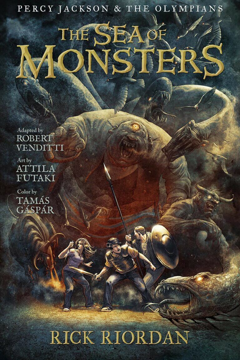 Percy Jackson & The Olympians Book 2: The Sea of Monsters Graphic Novel by Rick Riordan Book Cover